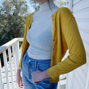 Mustard J. Crew Cardigan